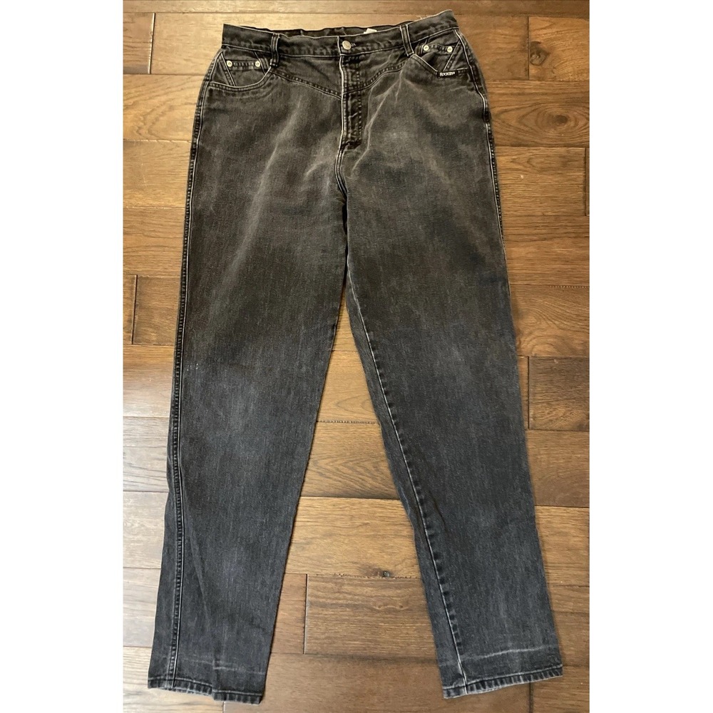 Rockies VTG Jeans Women's 17/18 X 36 Black Bareback Western High Rise